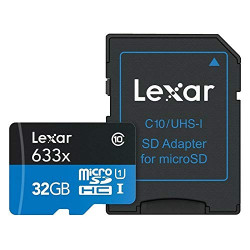 Tarjeta SD Lexar High-Performance 633x 32GB microSDHC UHS-I 