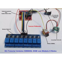 Kit Arduino Sim800l Gsm +8 Relés Control Equipos Con Celular